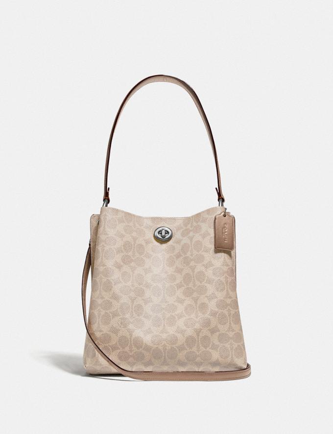 COACH Charlie Bucket Bag in Signature Canvas in Beige