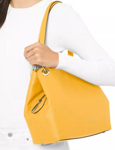 Load image into Gallery viewer, Michael Michael Kors Raven Pebble Leather Tote - sunflower/gold
