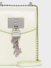 Load image into Gallery viewer, DKNY WOMEN&#39;S ELISSA COATED NORTH SOUTH CROSSBODY - IN WHITE/CITRON
