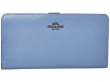 Load image into Gallery viewer, Coach Skinny Wallet in Refined Leather - Stone Blue/Sliver
