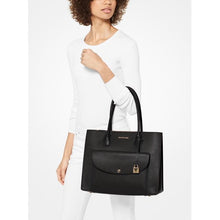 Load image into Gallery viewer, Michael Kors Extra Large Pocket Tote Shoulder Bag Womens Handbag Work - Black
