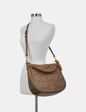 Load image into Gallery viewer, Coach Elle Hobo In Signature Canvas - Brown Black
