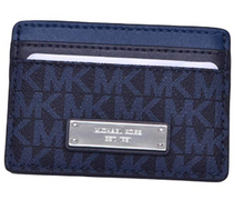 Load image into Gallery viewer, Michael Kors Signature Bicolor Card Case (Holder Blue)
