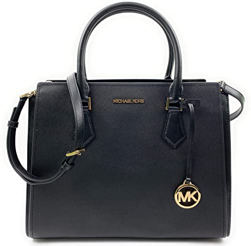 Michael Kors - Hope Large Saffiano Leather Satchel popular / Purse - Black