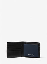 Load image into Gallery viewer, Michael Kors Men Cooper Pebbled Leather Billfold Wallet with Passcase - Navy
