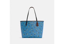 Load image into Gallery viewer, COACH City Tote With Floral Bow Print - Silver/BLUE MULTI
