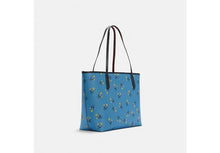 Load image into Gallery viewer, COACH City Tote With Floral Bow Print - Silver/BLUE MULTI
