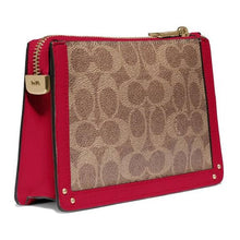 Load image into Gallery viewer, Coach Coated Canvas Signature Dreamer Wristlet - Tan Red Apple
