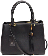 Load image into Gallery viewer, INC International Concepts Crossbody Oliviya Europe Black Faux Leather Satchel
